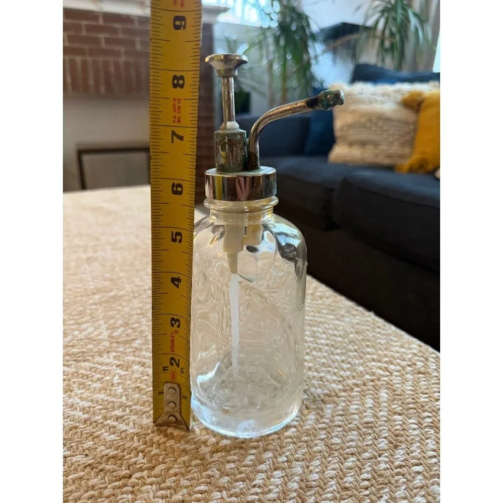 Glass pump soap dispenser